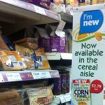 The cereal aisle of a supermarket